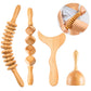 4 PCS Wood Therapy Massage Tools - Professional Maderoterapia Kit for Body Sculpting, Improving Circulation, and Muscle Relaxation YOOLZI