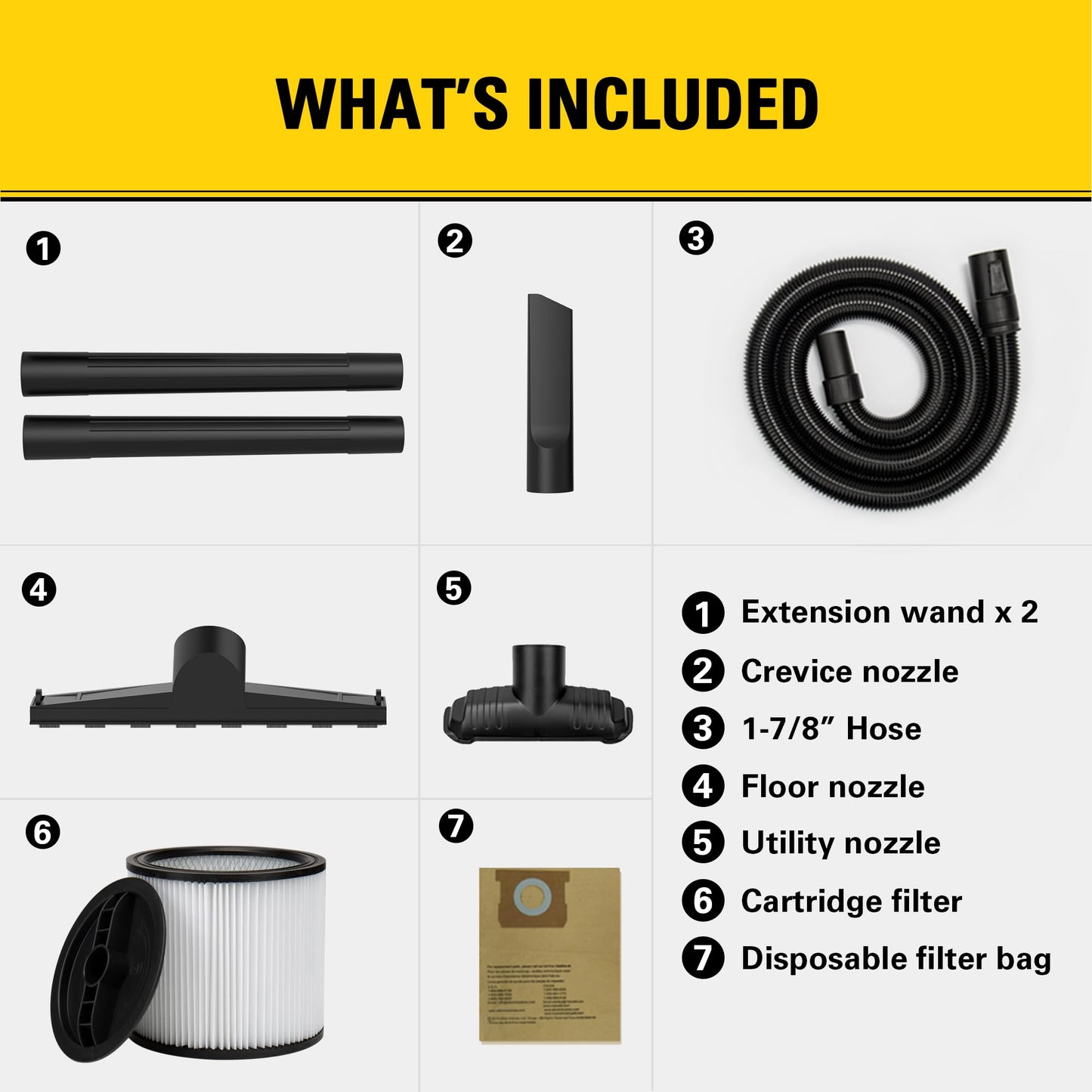 STANLEY 12 Gallon 5.5 Peak HP Wet/Dry Vacuum, 3 in 1 Shop Vacuum Blower,1-7/8"x6 Hose, Range for Garage, Carpet Clean, Workshop with Vacuum Attachments-SL18199P STANLEY