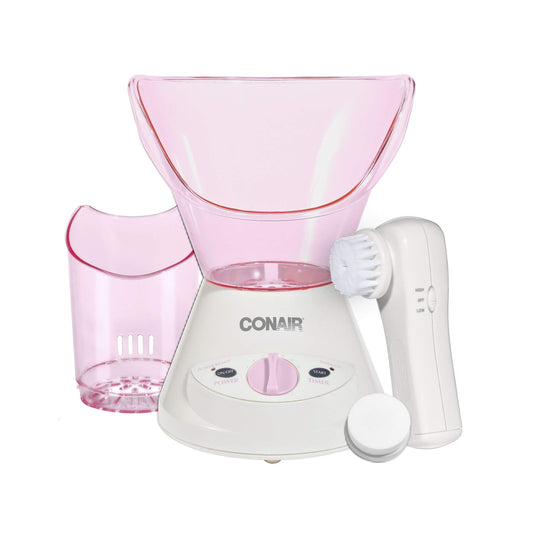 True Glow by Conair Gentle Mist Moisturizing Facial Steamer with Cleansing Brush Conair