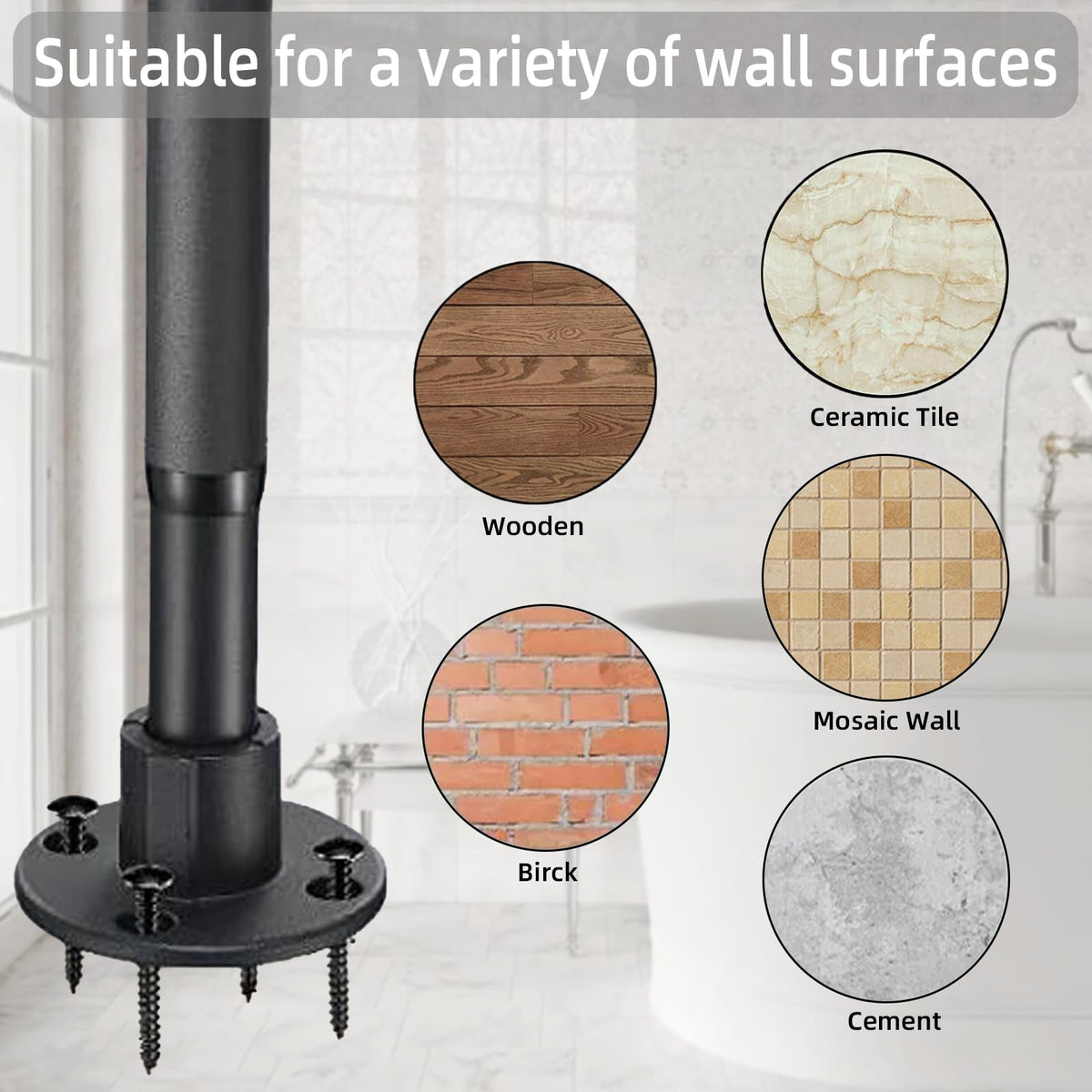 L Shaped Shower Curtain Rod, (44.1"-54.3"x44.1"-54.3") Adjustable Curved Shower Rod, 90 Degree Corner Shower Rods for Bathroom Bathtub Clothing Store Locker, locker rooms, fitting rooms, Black TwinkleTool
