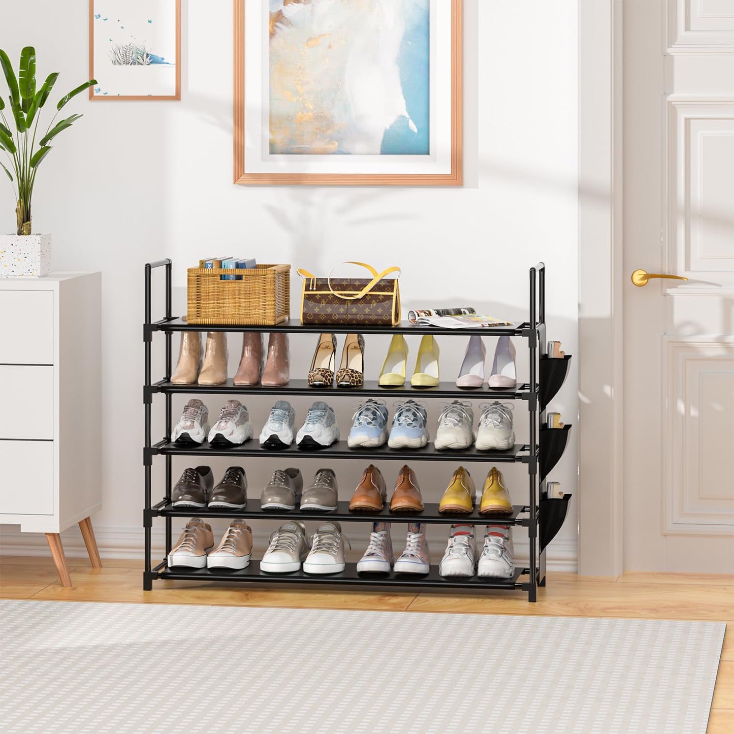 OYREL Shoe Rack 5 Tier 20-25 Storage Capacity Shoes Organizer OYREL
