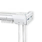 Heavy Duty Double Traverse Rod Center Open 120-240 inch White Rod Desyne