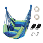 Hommtina Hammock Chair Hanging Rope Swing, Max 300 Lbs Hanging Chair with Pocket & Durability Perfect for Outdoor, Home, Bedroom, Patio, Yard (Pillows NOT Included,Green) Hommtina