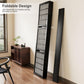 Room Divider with Shelves, 66.9-Inch Tall Japanese Shoji Style Wood Screen with Double Hinges for Home Office Decoration (6 Panels, Black) Svimi