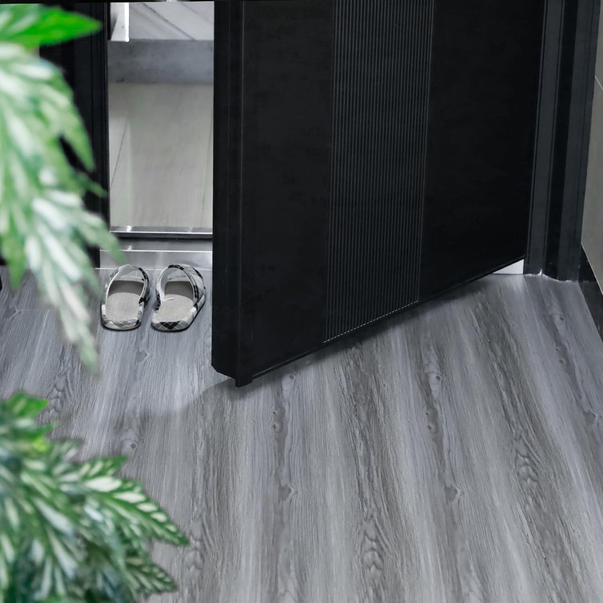 auxua Woodgrain Vinyl Floor Roll, 11.8" x 118", Quick‑Apply Peel & Stick auxua
