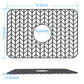 Silicone sink mat protectors for Kitchen12”13”16”18”19”24”26”28”29”.JIUBAR Kitchen Sink Protector Grid for Farmhouse Stainless Steel accessory with Center Drain.(18.2''x 12.5''Grey) JIUBAR