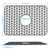 Silicone sink mat protectors for Kitchen12”13”16”18”19”24”26”28”29”.JIUBAR Kitchen Sink Protector Grid for Farmhouse Stainless Steel accessory with Center Drain.(18.2''x 12.5''Grey)