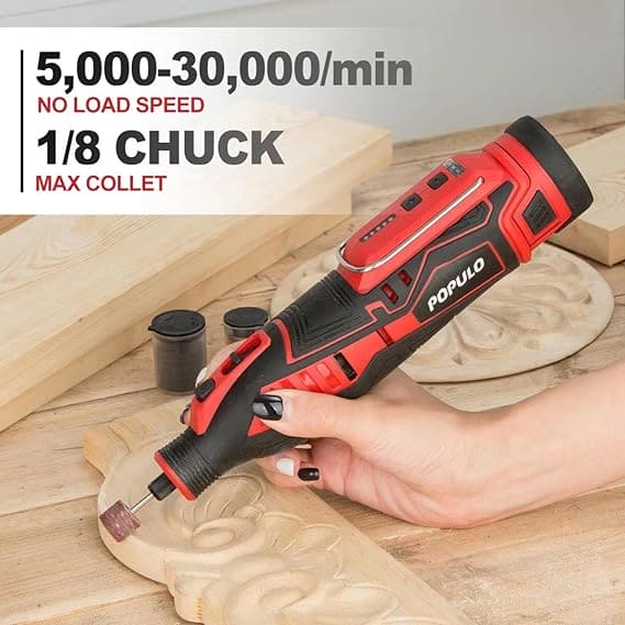 POPULO 12V Max Lithium-ion Cordless Combo Kit (3-Tool), Power Drill Driver, 1/4 in. Impact Driver, Power Rotary Tool Combo Kit with 2.0Ah Batteries (2-Pack), Charger and Tool Bag- PLCK-1202 Argos Distributors