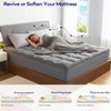 OLANLY Dual-Layer 4 Inch King Size Memory Foam Mattress Topper for Back Pain, 2 Inch Cooling Pillow Top Mattress Pad Cover and 2 Inch Gel Memory Foam Topper, Deep Elastic Pocket, Grey