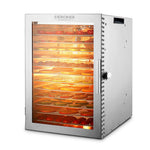 Food-Dehydrator Machine 12 Stainless Steel Trays, 10.9ft² Meat Dehydrator for Jerky, 800W Dryer for Herbs, 190ºF Temperature Control,24H Timer,Powerful Drying Capacity for Fruits,Yogurt Cercker