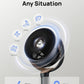DREO Fan for Bedroom, 120° Oscillating Standing Fan, Quiet Floor Fan with DC Motor, Pedestal Fan for Room, 9 Speeds, 4 modes, 120° Manual Vertical, 37-42" Adjustable Height, 9H Timer, Dark Gray DREO
