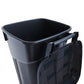 United Solutions 32 Gallon Wheeled Outdoor Garbage Can with Attached Snap Lock Lid and Heavy-Duty Handles, Black, Heavy-Duty Construction, Perfect Backyard, Deck, or Garage Trash Can, 2 Pack United Solutions