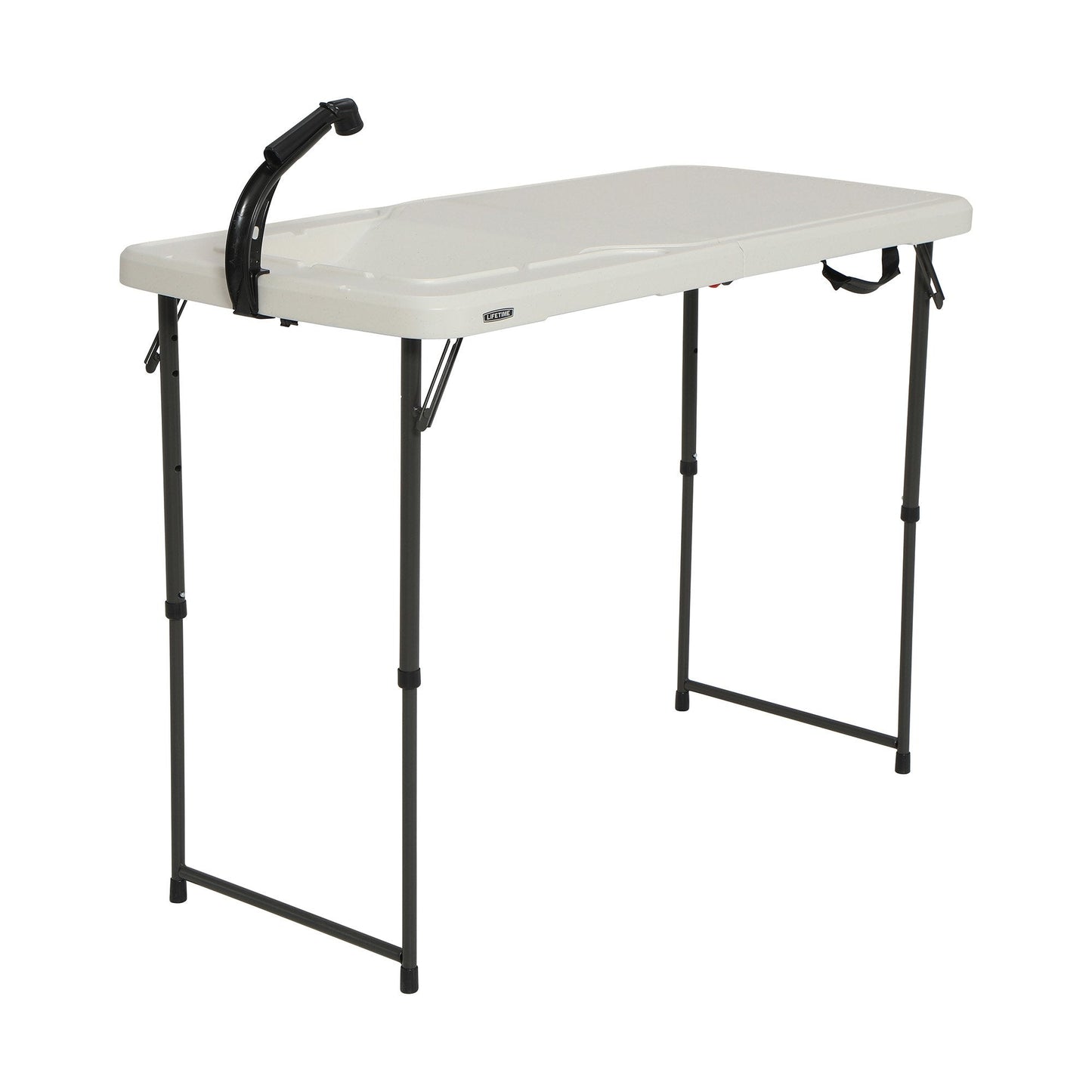 LIFETIME 4 Foot Folding Fish Fillet Cleaning Table with Sink - for Camping, Picnic, Garden, Outdoors LIFETIME