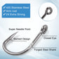 Saltwater Live Bait Fishing Hooks- 35pcs Inline Circle Hooks Catfish Bait Fish Hooks 2X Strong Stainless Steel Hooks for Big Game Fishing 1/0-12/0 SILANON