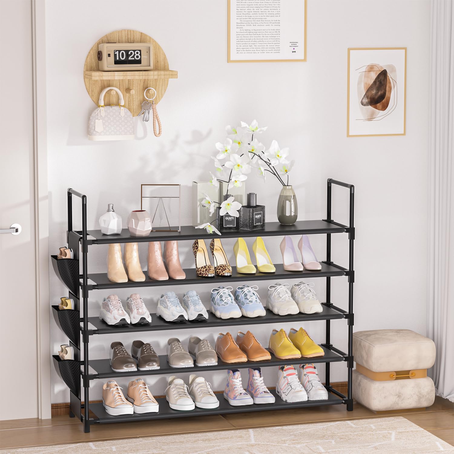 OYREL Shoe Rack 5 Tier 20-25 Storage Capacity Shoes Organizer OYREL
