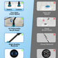 BEI & HONG Electric Spin Scrubber,1000RPM Cordless Shower Scrubber, 2.5H Power scrubber with Adjustable Extension Arm, 4 Replaceable Cleaning Heads, Electric Scrubber for Cleaning Bathroom & Tub-LXS-XDQ-001V BEI & HONG