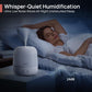 Clarston 2L Cool Mist Humidifier for Bedroom with 360° Adjustable Nozzle, High and Low Mist Levels, Ultra-Low Noise, Light-Off, No BPA, Auto Shut Off, Ideal Baby Humidifier with Easy Top Filling CLARSTON