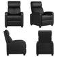Yaheetech Recliner Chair PU Leather Recliner Sofa Home Theater Seating with Lumbar Support Overstuffed High-Density Sponge Push Back Recliners Armchair for Living Room Yaheetech