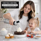 Professional 500 ml Aluminum Whipped Cream Dispenser With 8 Decorating Nozzles -Whipped Cream Canister With 2 Cleaning brushes-Heavy Duty Homemade Whipped Cream Maker 1 Pint (N20 Charger Not Included) FOREVERPREP