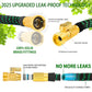 100 FT Expandable Garden Hose -with 10 Patterns Nozzle, No Kink Lightweight Flexible Hose with 3/4" Solid Fittings and 4-Layer Latex Core - 100 ft Retractable Stretch Car Washing Pipe Artistan