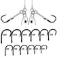 20pcs Live Bait Fishing Hooks, Stainless Steel Saltwater Bait Fish Hook Strong Sharp Circle Hook (Size 9/0) Shaddock Fishing