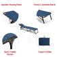 SUNNYFEEL Folding Lounge Chair Patio Chaise, Outdoor Portable Sun Lounger, Folding Camping Cot, with Adjustable Backrest and Removable Pillow for Outside Beach, Sunbathing, Pool, Lawn, Deck ebuys