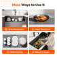 Snuggery Silicone Sink Protector for Kitchen Sink, 24"x12" Center Drain snuggery
