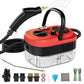 Steam Cleaner, Portable Pressurized Steamer for Cleaning with 14pcs Accessories, 6-Level Adjustable and 15s Heat-Up, Handheld Steam Cleaner for Home, Tile, Dirt, Grout, Grease, Car Detailing(Red) AULANK
