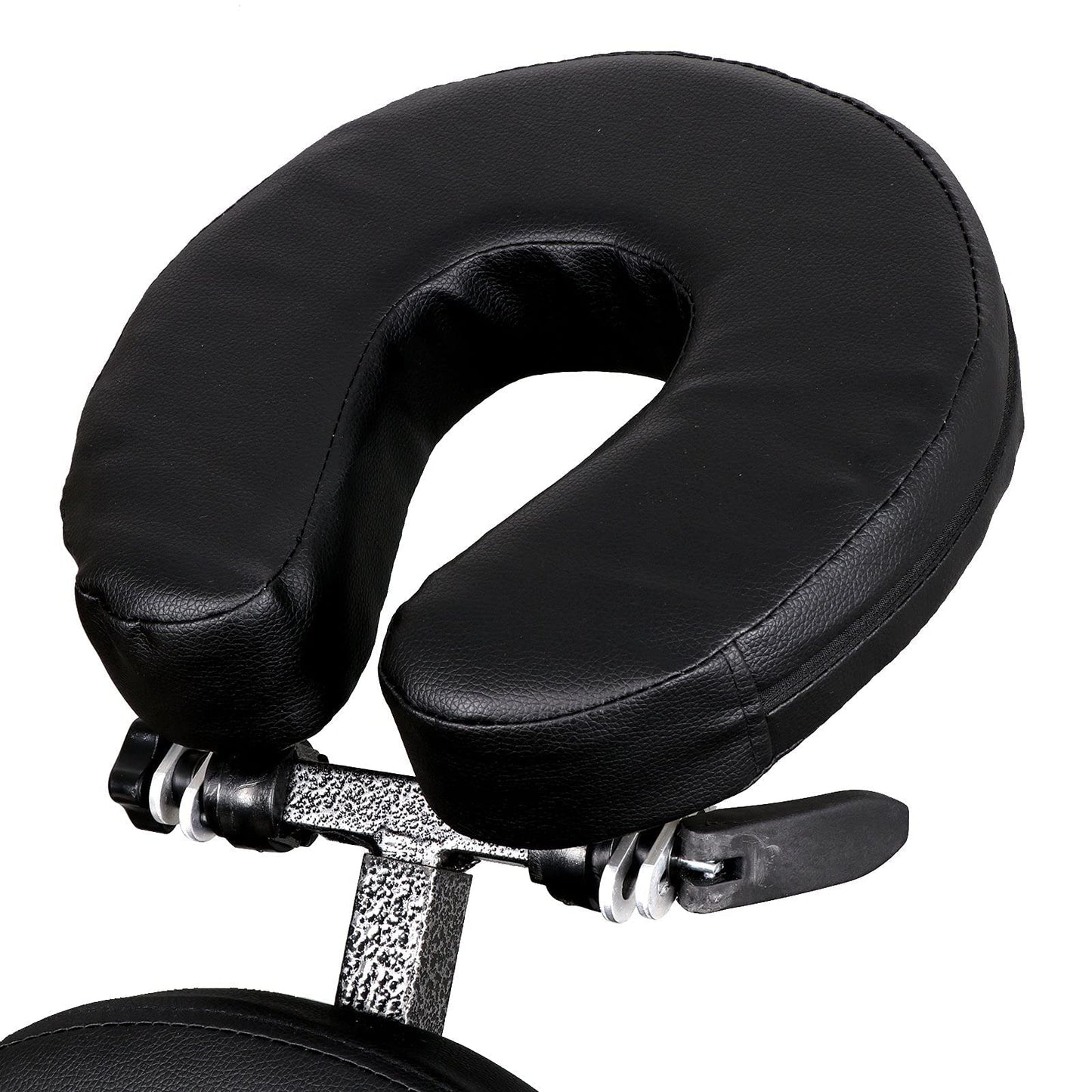 JupiterForce Portable Massage Chair Foldable Lightweight Tattoo Therapy Chair with Adjustable 4 Inches Thick Sponge Face Cradle for Client Spa Salon Massage with Carrying Bag (Black) JupiterForce