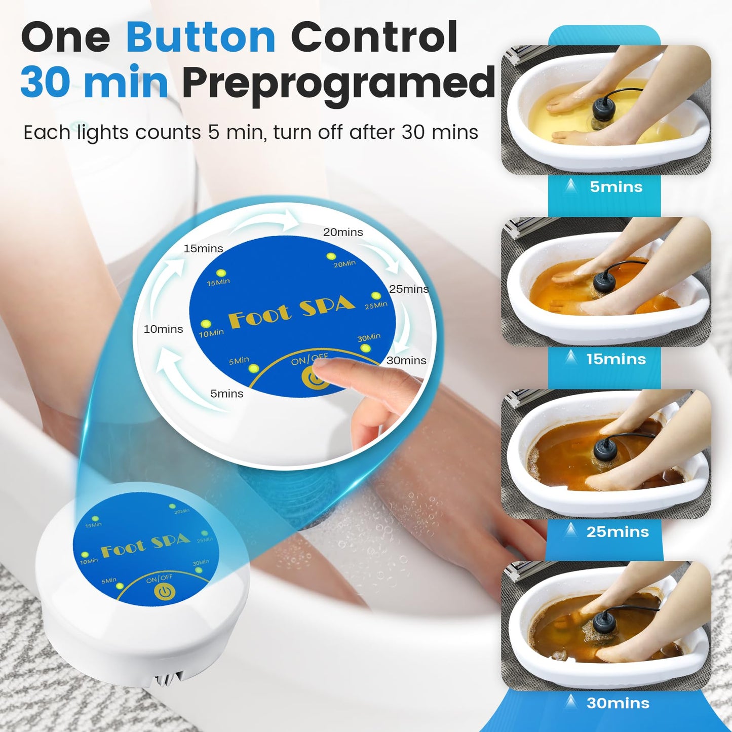 LeCaung Ionic Foot Bath Detox Machine, Portable Ionic Detox Foot Bath Spa Machine Ion Cleanse Controller for Home Travel Holiday Lecaung