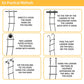 Emergency Fire Escape Ladder,Flame Resistant Safety Rope Ladder with Hooks10FT/13FT/16FT/26FT/32FT/49FT,Fast to Deploy,Easy to Store Withstand Weight up to 2000 pounds(10FT) ATswzyzz
