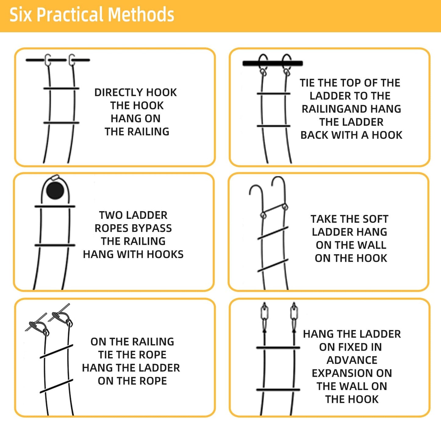 Emergency Fire Escape Ladder,Flame Resistant Safety Rope Ladder with Hooks10FT/13FT/16FT/26FT/32FT/49FT,Fast to Deploy,Easy to Store Withstand Weight up to 2000 pounds(10FT) ATswzyzz