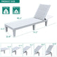 YITAHOME Chaise Outdoor Lounge Chairs Set of 2 with Adjustable Backrest, Sturdy Loungers for Patio & Poolside, Easy Assembly & Waterproof & Lightweight with 265lbs Weight Capacity, Grayish-White ebuys