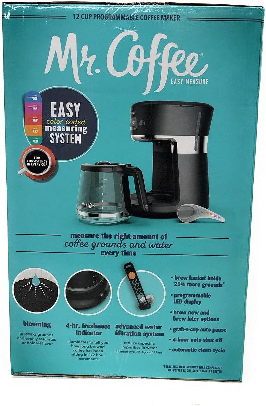 My coffee maker: Mr. Coffee Easy Measure 12-Cup Programmable