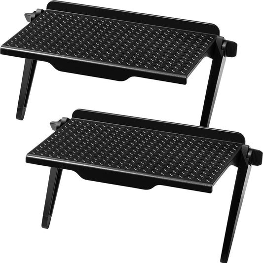 2 Pieces TV Top Shelf Adjustable Screen Shelf TV Monitor Top Bracket for Cellphone Stand, Media Boxes, Game Console, Router and Home(8.5 x 4.5 Inch,Black) Blulu
