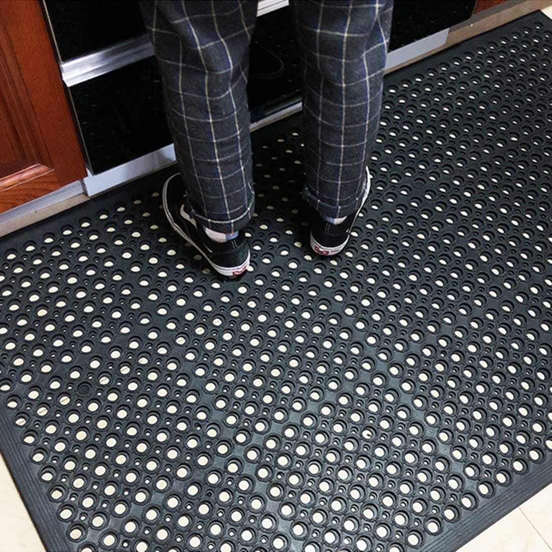 smabee Anti-Fatigue Non-Slip Rubber Floor Mat Heavy Duty Mats 36"x60" for Outdoor Restaurant Kitchen Bar smabee
