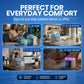 Arctic Air Pure Chill 2.0 Evaporative Air Cooler by Ontel - Powerful, Quiet, Lightweight and Portable Space Cooler with Hydro-Chill Technology For Bedroom, Office, Living Room & More,Blue Arctic Air