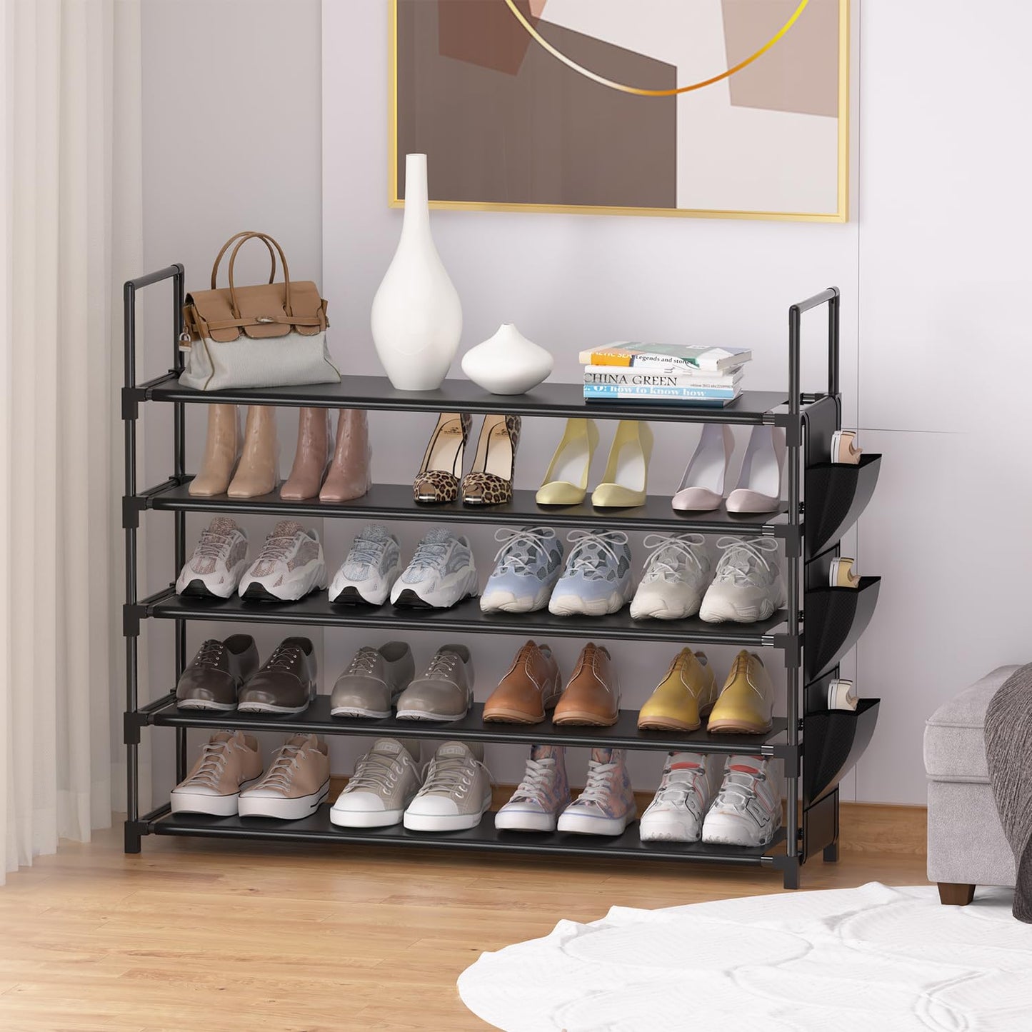 OYREL Shoe Rack 5 Tier 20-25 Storage Capacity Shoes Organizer OYREL