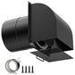 [Upgraded] Hon&Guan 6 Inch Hooded Wall Vent with Magnetic Seal Flap and Removable Mesh, Arc-Shaped 6'' Exhaust Vent Cover Cap for Kitchen Range Hood/Dryer/Bathroom Exhaust(Galvanized Steel, Black) Hon&Guan