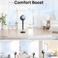 DREO Fan for Bedroom, 120° Oscillating Standing Fan, Quiet Floor Fan with DC Motor, Pedestal Fan for Room, 9 Speeds, 4 modes, 120° Manual Vertical, 37-42" Adjustable Height, 9H Timer, Dark Gray DREO