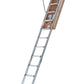 LITE 10-Foot Aluminium Attic Ladder 56" W x 22.5" H, 375-Pound Load Capacity, Type IAA, AP2240MS ebuys