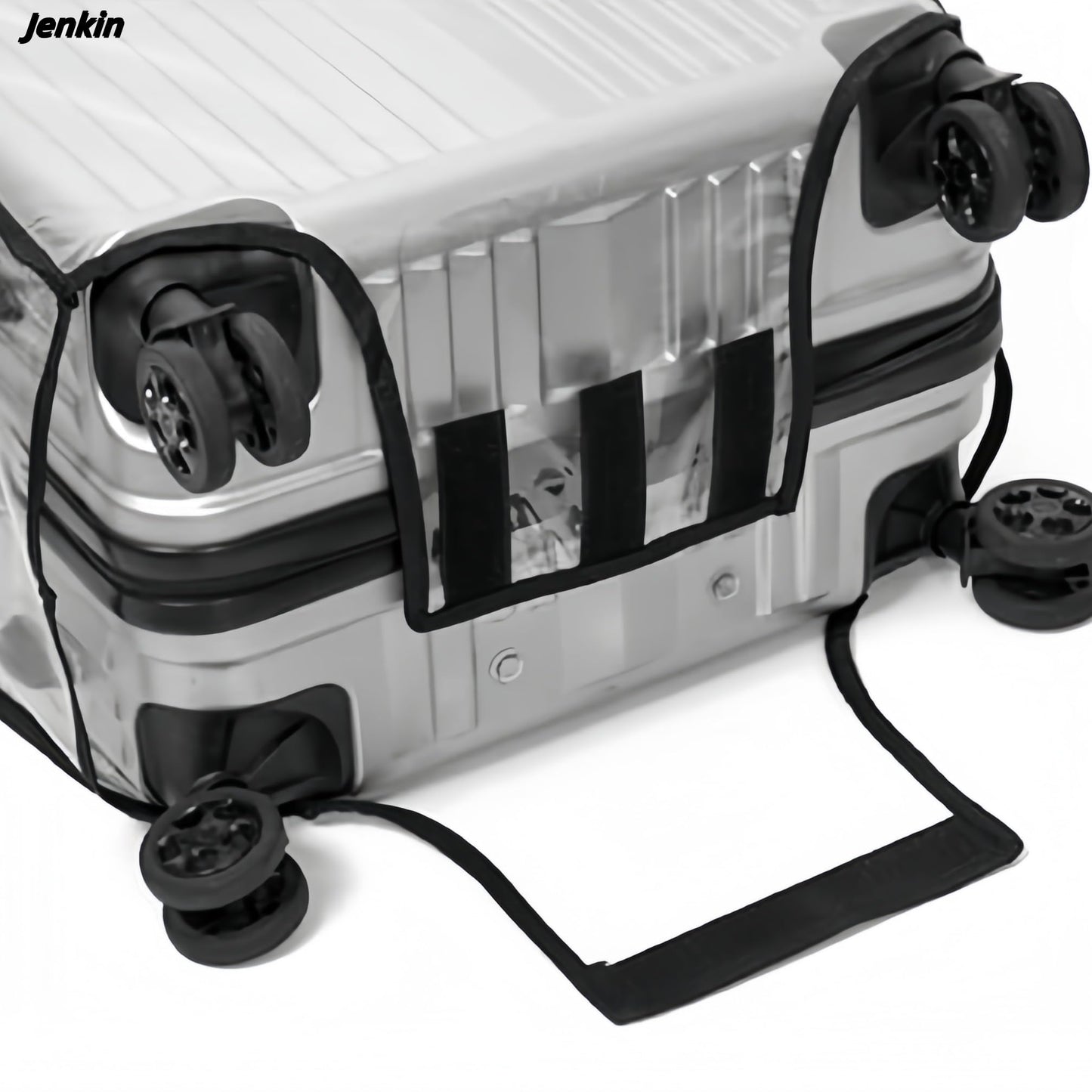 JenKin Luggage Protector Suitcase Cover PVC Waterproof Travel Suitcase Fits Most 20" to 30" (20" (13.8" L x 9.1" W x 20.9" H)) JenKin