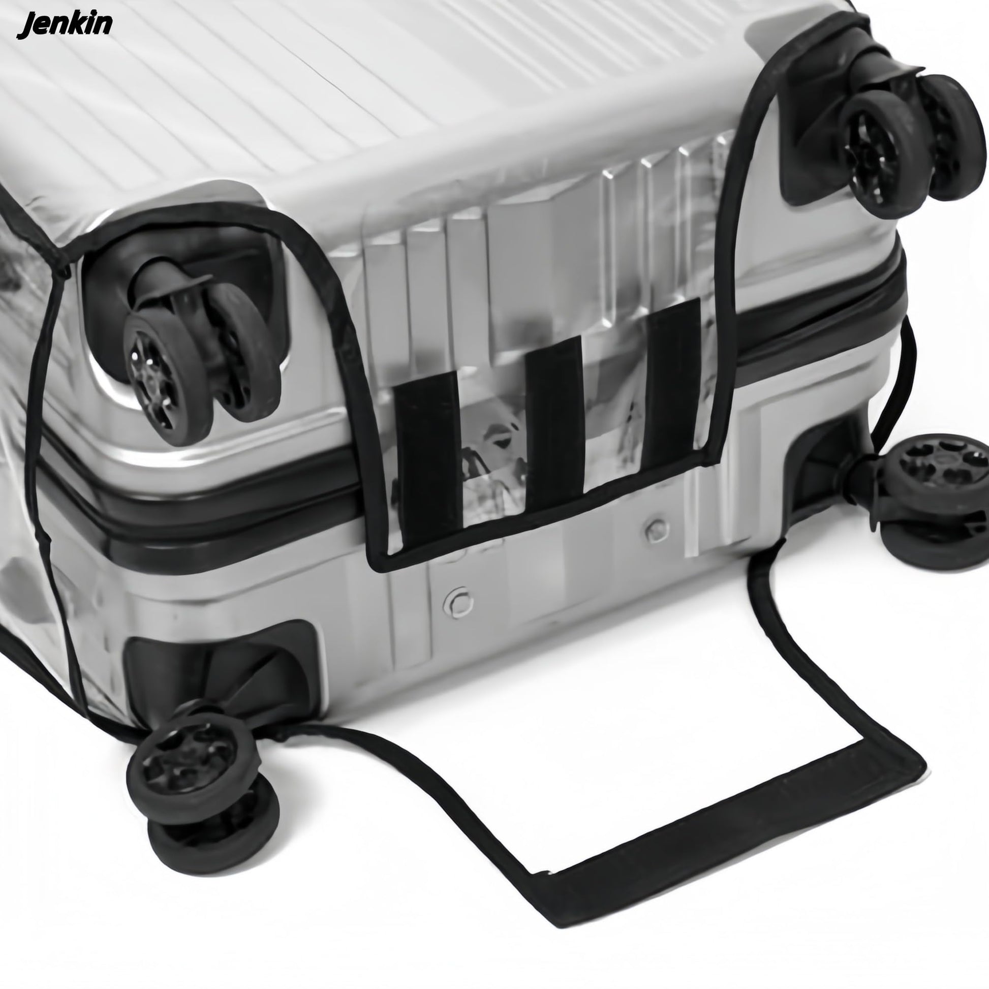 JenKin Luggage Protector Suitcase Cover PVC Waterproof Travel Suitcase Fits Most 20" to 30" (20" (13.8" L x 9.1" W x 20.9" H)) JenKin
