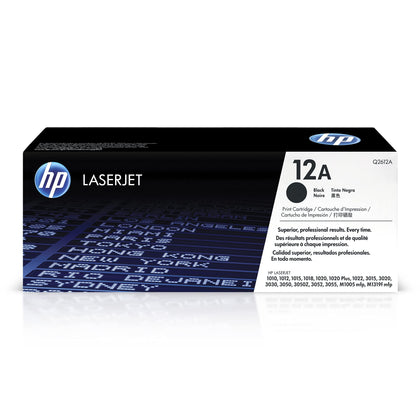HP 12A Black Original LaserJet Toner Cartridge - Q2612A