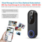 Guggre Doorbell Camera M52, Security Camera Outdoor/Indoor, 1080 HD with Night Vision, 4 Infrared Lights, 120° Wide View, Motion Detection Notification, Works with Smartphone, Wireless, Online Support Guggre