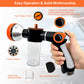 Dog Washing Hose Attachment,High Pressure Garden Hose Nozzle 8 Spray Patterns with Soap Dispenser Bottle for Watering Plants,Dog Nozzle Spray Pet Shower Bath Tool SENEMO