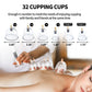 Cupluw Cupping Kit for Massage Therapy - 32 Cups Professional Chinese Cupping Set with Magnetics, Vacuum Cupping Therapy Set for Cellulite Reduction Muscle Pain Relief with Manual Pump Cupluw
