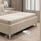 LSIGHTUS White King Size Genuine Leather Bed Upholstered Platform Bed Frame with Wingback Headboard and Lift Up Storage Strong Wooden Slat Support No Box Spring Needed LSIGHTUS