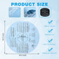 Tegeme 10 Pieces Wet Dry Vac Filter Vf2002 Dry Disc Vacuum Filters Compatible with Shop-vac Wet Dry Vacuum Cleaners with 5 Gallon and Larger, with 4 Pieces Retaining Bands, Reusable Tegeme