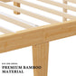 ZIYOO 12 Inch Twin Bamboo Bed Frame with Headboard, Modern Minimalist